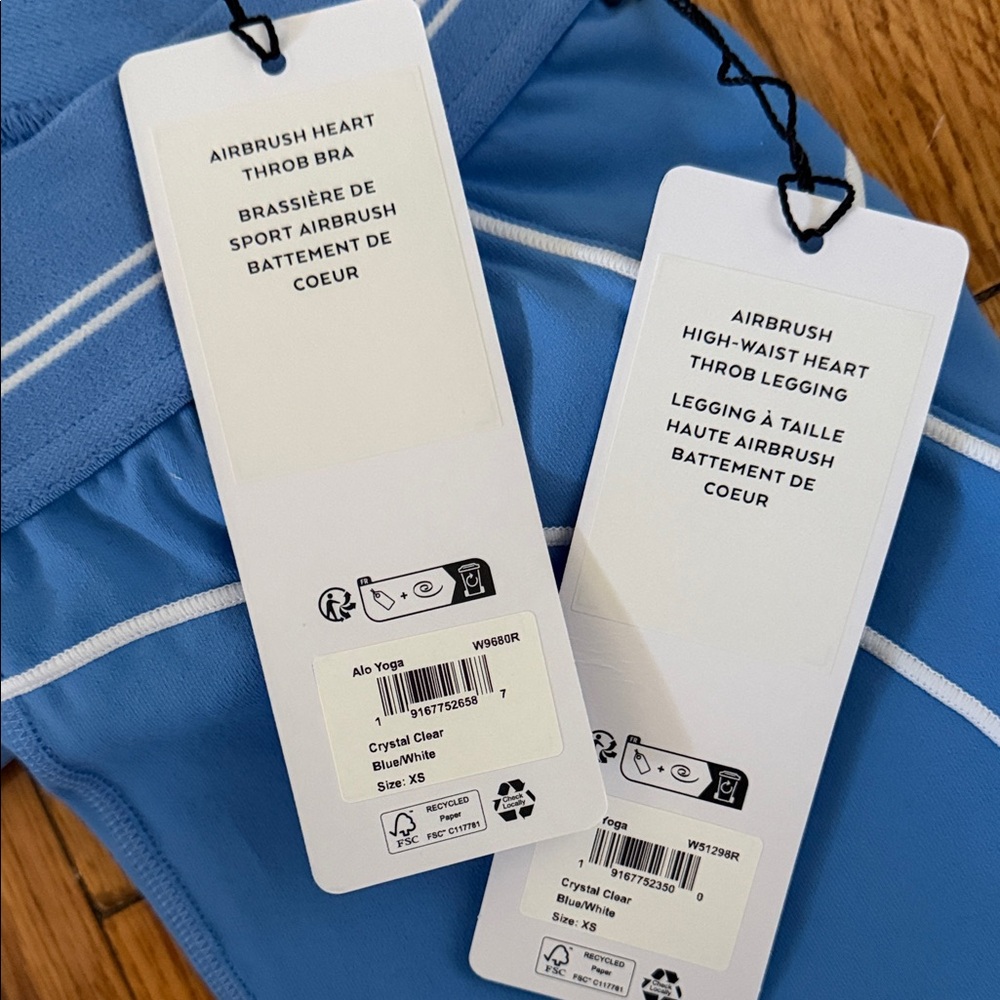 Alo Blue Sports Bra & Legging Set - Picture 2 of 2